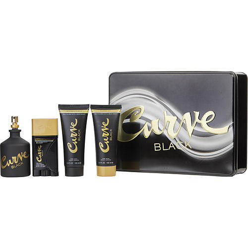 Liz Claibornecurve Blackcologne Spray 4.2 Oz & After Shave Balm 3.4 Oz & Shower Gel 3.4 Oz & Deodorant Stick 1.7 Oz