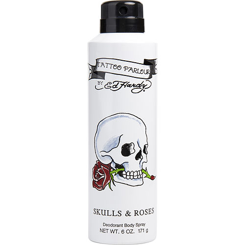 Christian Audigier Ed Hardy Skulls & Roses Deodorant Spray 6 Oz