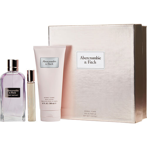 Abercrombie & Fitchabercrombie & Fitch First Instincteau De Parfum Spray 3.4 Oz & Body Lotion 6.7 Oz & Eau De Parfum Spray 0.5 Oz