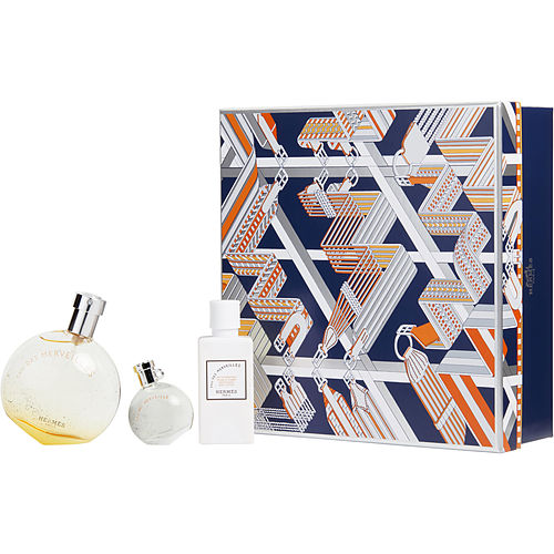 Hermes Eau Des Merveilles Edt Spray 1.6 Oz & Body Lotion 1.35 Oz & Edt 0.25 Oz Mini For Women