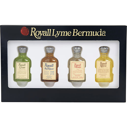 Royall Fragrancesroyall Lyme Bermudathe Heritage Collection- Lyme, Muske, Bayrhum '57 & Spyce All Are 0.29 Oz Minis