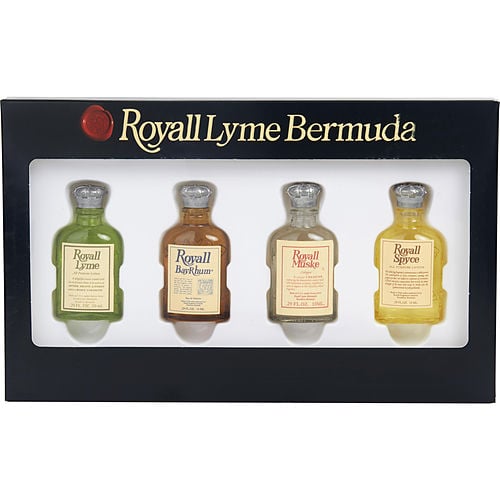 Royall Fragrancesroyall Lyme Bermudathe Heritage Collection- Lyme, Muske, Bayrhum '57 & Spyce All Are 0.29 Oz Minis