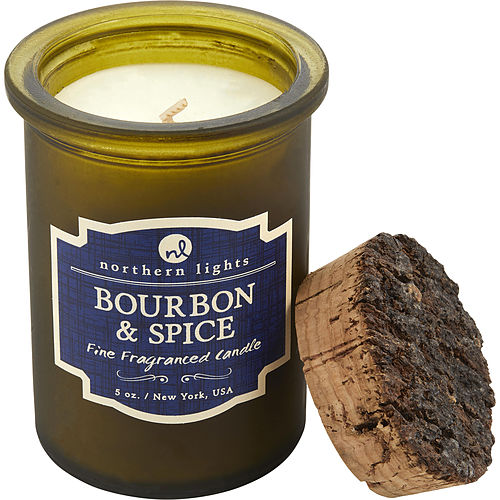 Northern Lights Bourbon & Spice Scented Spirit Jar Candle - 5 Oz. Burns Approx. 35 Hrs.