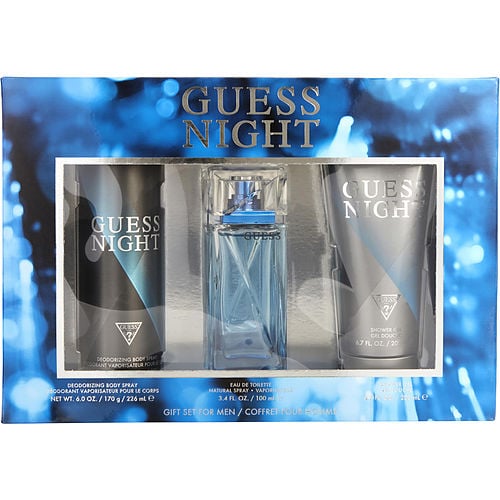 Guessguess Nightedt Spray 3.4 Oz & Deodorant Spray 6 Oz & Shower Gel 6.7 Oz