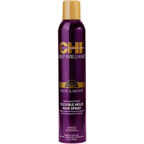 Chi Chi Deep Brilliance Olive & Monoi Optimum Finish Flexible Hold Hairspray 10 Oz