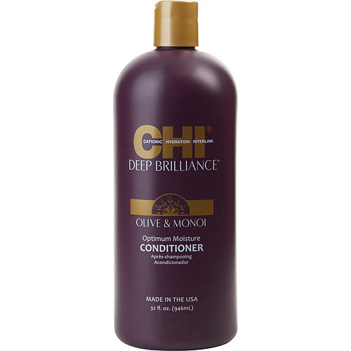 Chi Chi Deep Brilliance Olive & Monoi Optimum Moisture Conditioner 32 Oz For Unisex