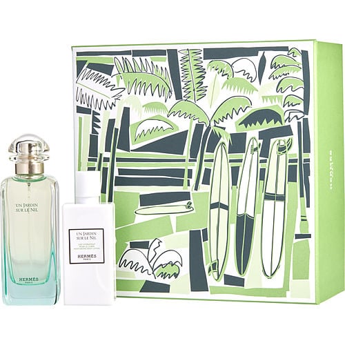 Hermes Un Jardin Sur Le Nil Edt Spray 3.3 Oz & Body Lotion 2.7 Oz For Women