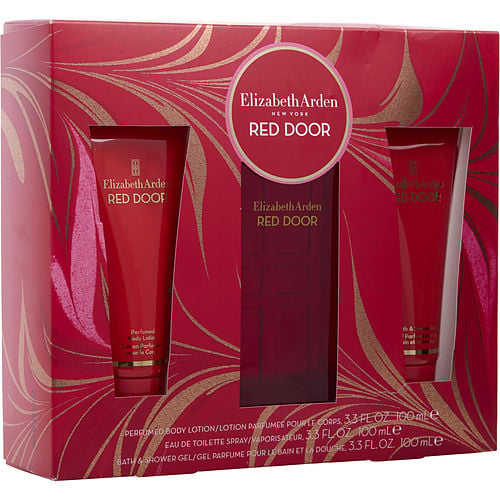 Elizabeth Arden Red Door Edt Spray 3.3 Oz & Body Lotion 3.3 Oz & Shower Gel 3.3 Oz