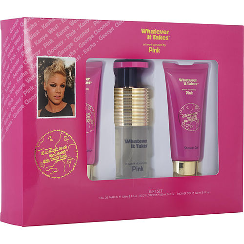 Whatever It Takeswhatever It Takes Pinkeau De Parfum Spray 3.4 Oz (New Packaging) & Body Lotion 3.4 Oz & Shower Gel 3.4