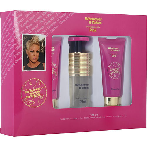 Whatever It Takeswhatever It Takes Pinkeau De Parfum Spray 3.4 Oz (New Packaging) & Body Lotion 3.4 Oz & Shower Gel 3.4