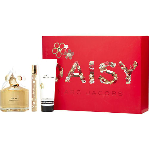 Marc Jacobsmarc Jacobs Daisyedt Spray 3.4 Oz & Luminous Body Lotion 2.5 Oz & Edt Spray 0.33 Oz Mini