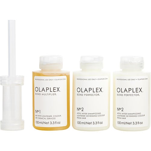 Olaplexolaplextraveling Stylist Kit: #1 Bond Multiplier 3.3 Oz + #2 Bond Perfector 2 X 3.3 Oz + 1 Dosing Dispenser