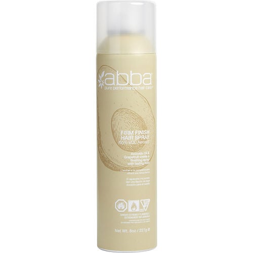 Abba Pure & Natural Hair Care Abba Firm Finish Hair Spray Aerosol 8 Oz (Packaging May Vary)