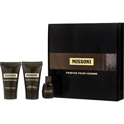 Missonimissonieau De Parfum 0.17 Oz & Aftershave Balm 0.8 Oz & Shower Gel 0.8 Oz