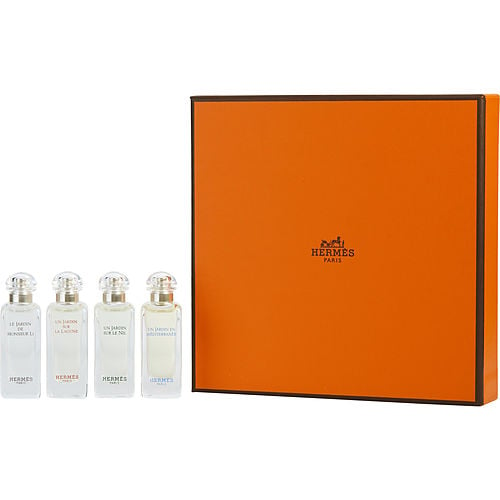 Hermes Hermes Variety 4 Piece Mini Varity With Un Jardin En Mediterranee & Le Jardin De Monsieur Li & Un Jardin Sur Le Nil & Un Jardin Sur La Lagune And All Are Edt 0.25 Oz