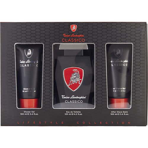 Tonino Lamborghinilamborghini Classicoedt Spray 4.2 Oz & Aftershave Balm 3.4 Oz & Shower Gel 3.4 Oz