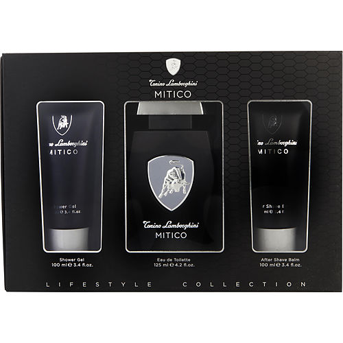 Tonino Lamborghini Lamborghini Mitico Edt Spray 4.2 Oz & Aftershave Balm 3.4 Oz & Shower Gel 3.4 Oz