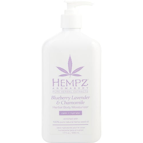 Hempzhempzaromabody Blueberry Lavender & Chamomile Herbal Body Moisturizer --500Ml/17Oz