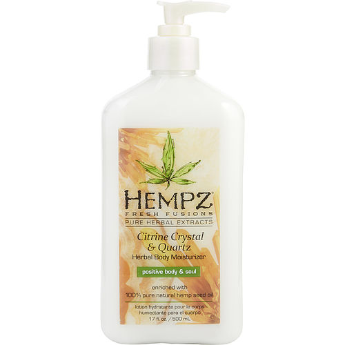 Hempz Hempz Fresh Fusions Citrine Crystal & Quartz Herbal Body Moisturizer --500Ml/17Oz