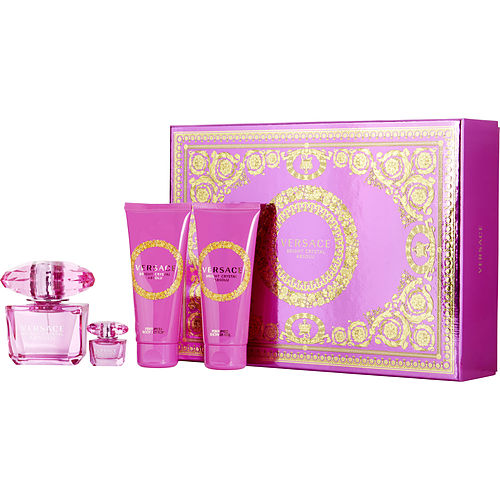 Gianni Versaceversace Bright Crystal Absolueau De Parfum Spray 3 Oz & Body Lotion 3.4 Oz & Shower Gel 3.4 Oz & Eau De Parfum 0.17 Oz Mini