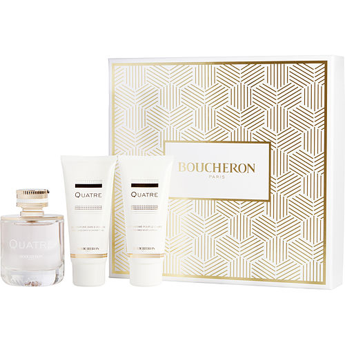 Boucheronboucheron Quatreeau De Parfum Spray 3.3 Oz & Body Lotion 3.3 Oz & Shower Gel 3.3 Oz