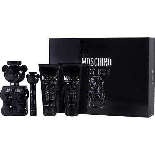 Moschino Moschino Toy Boy Eau De Parfum Spray 3.4 Oz & Aftershave Balm 3.3 Oz & Shower Gel 3.4 Oz & Eau De Parfum Spray 0.33 Oz For Men