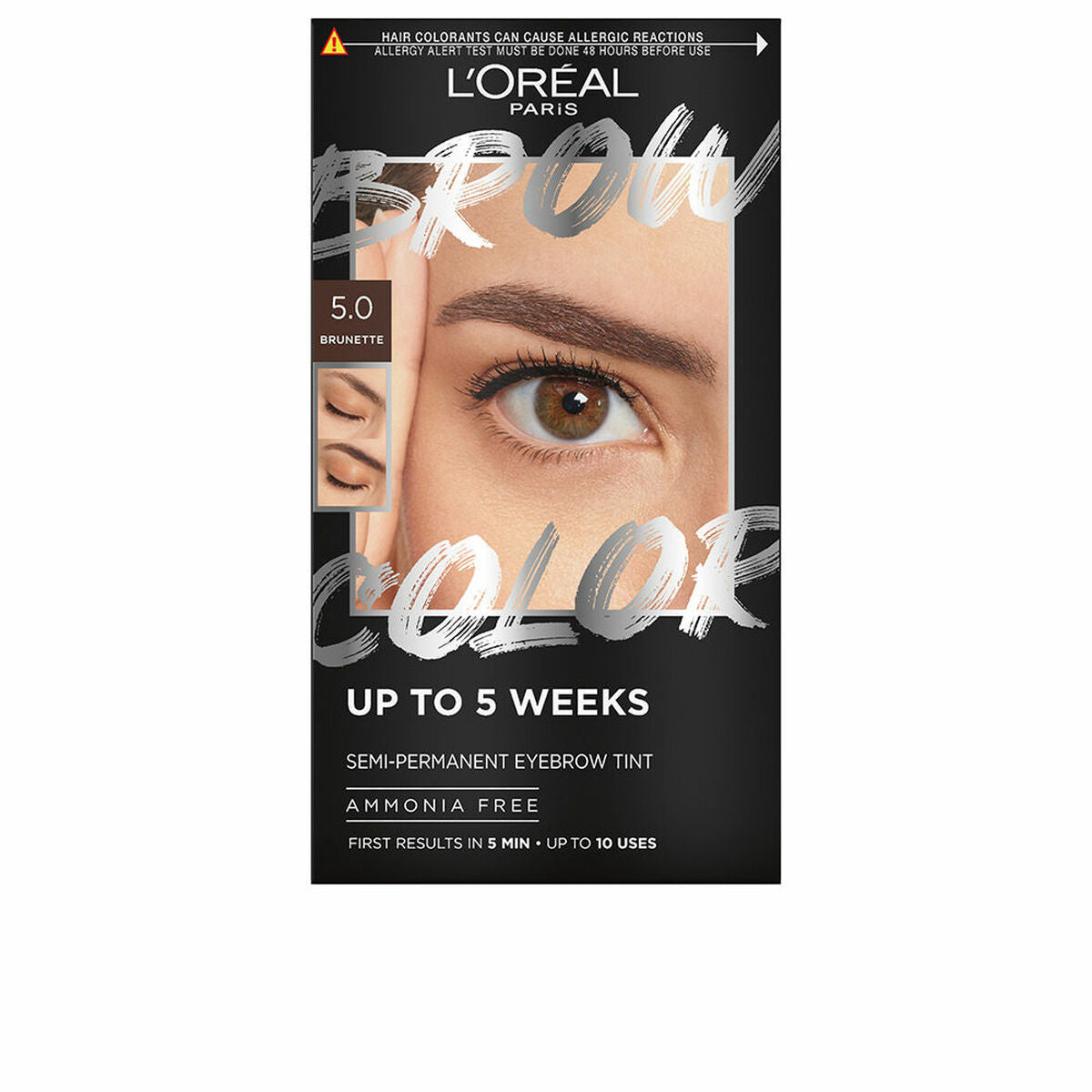 Eyebrow Tint L'Oreal Make Up BROW COLOR Nº 5.0 Brunette Semi-permanent 4 Pieces