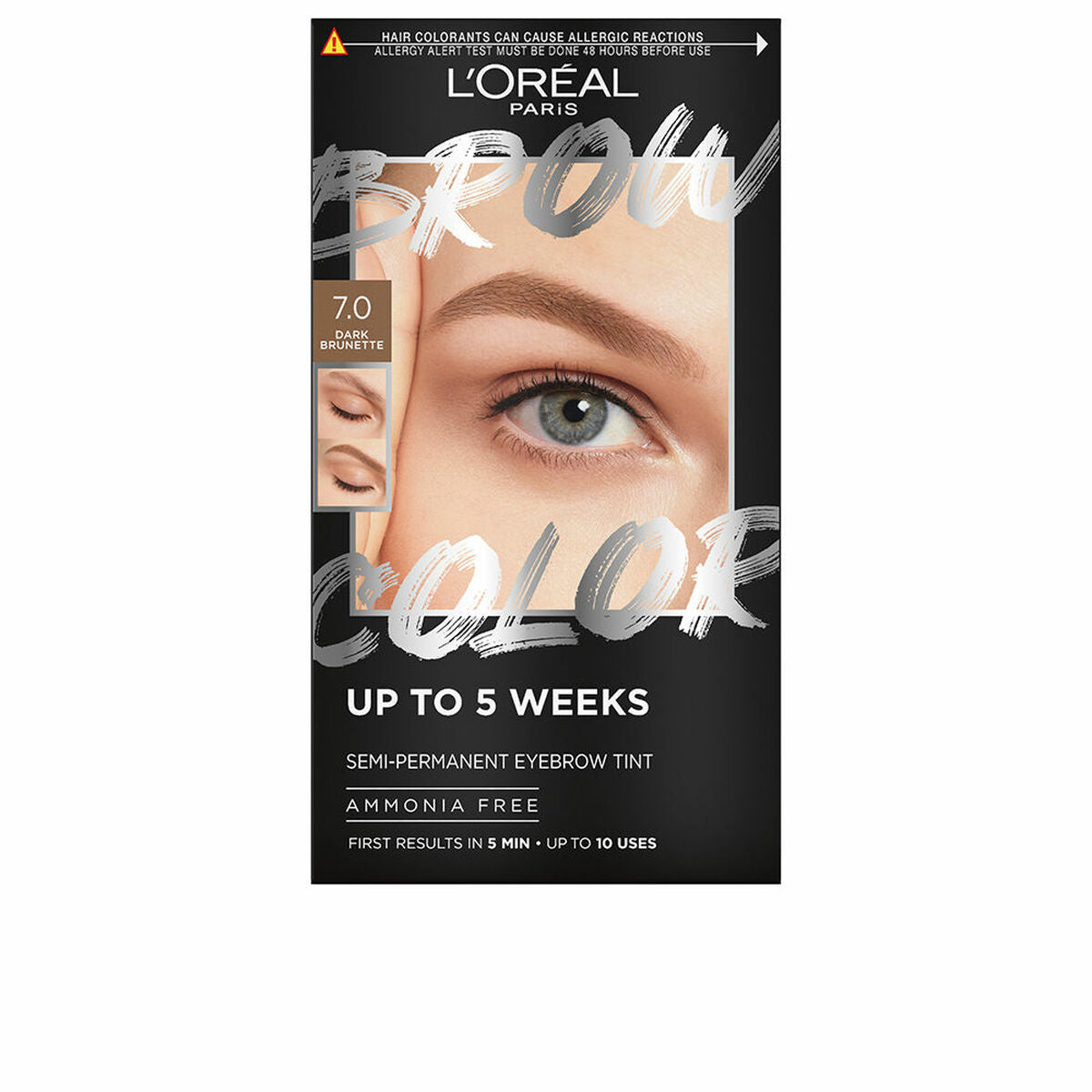 Eyebrow Tint L'Oreal Make Up BROW COLOR Nº 7.0 Dark blond Semi-permanent 4 Pieces