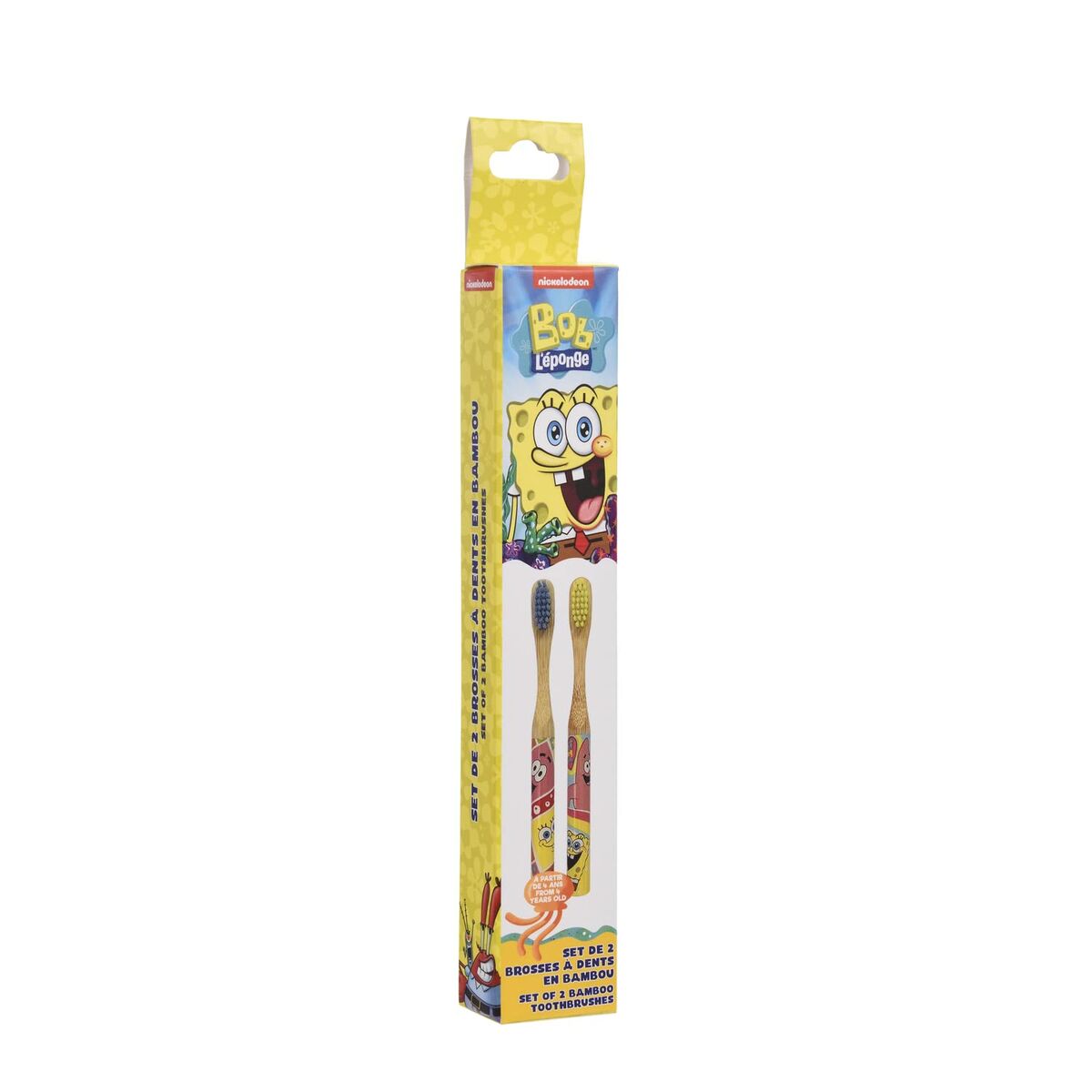 Toothbrush for Kids Take Care SpongeBob SquarePants 2 Pieces