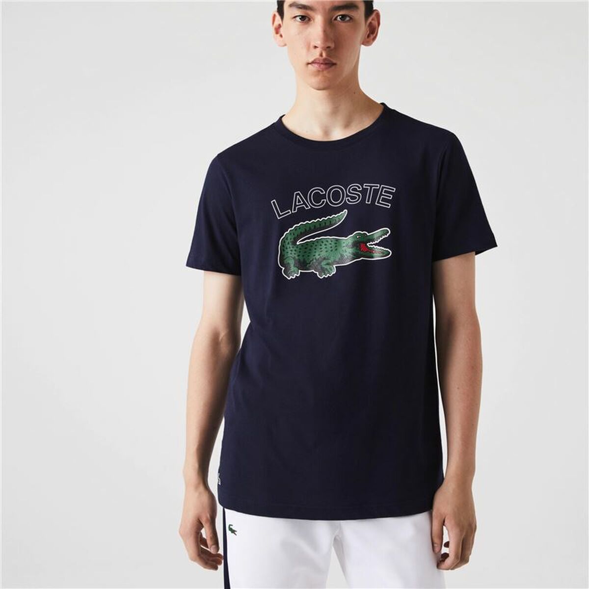 Men’s Short Sleeve T-Shirt Lacoste Sport Navy Blue Men