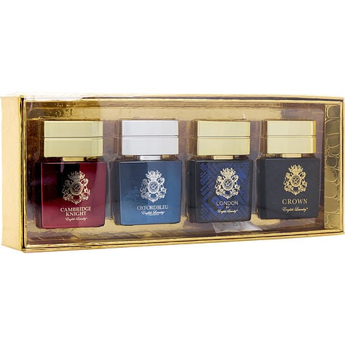 English Laundry English Laundry Variety 4 Piece Mens Variety With London & Crown & Oxford Blue & Cambridge Knight And All Are Edp 0.68 Oz