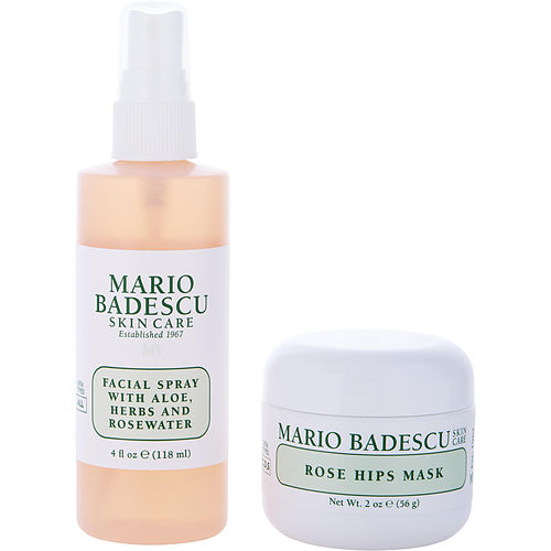 Mario Badescumario Badescurose Mask & Mist Duo Set: Facial Spray With Aloe, Herbs And Rosewater 4Oz + Rose Hips Mask 2Oz  --2Pcs