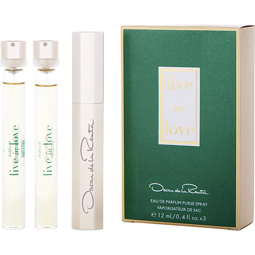 Oscar De La Renta Oscar De La Renta Live In Love Eau De Parfum Refillable Purse Spray 0.4 Oz & Two Eau De Parfum Refill Spray 0.4 Oz (Three Pices) For Women