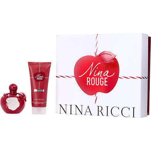 Nina Ricci Nina Rouge Edt Spray 2.7 Oz & Body Lotion 3.4 Oz For Women