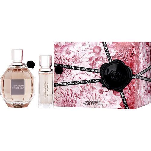 Viktor & Rolf Flowerbomb Eau De Parfum Spray 3.4 Oz & Eau De Parfum Spray 0.68 Oz (Travel Set) For Women