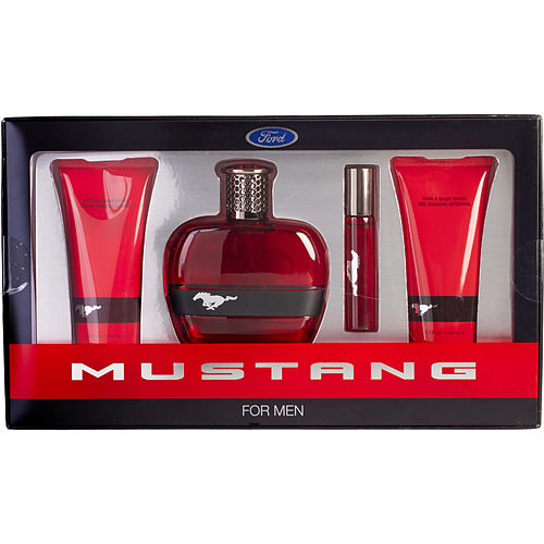 Estee Lauderford Mustang Rededt Spray 3.4 Oz & Hair And Body Wash 3.4 Oz & Aftershave Balm 3.4 Oz & Edt Spray 0.5 Oz