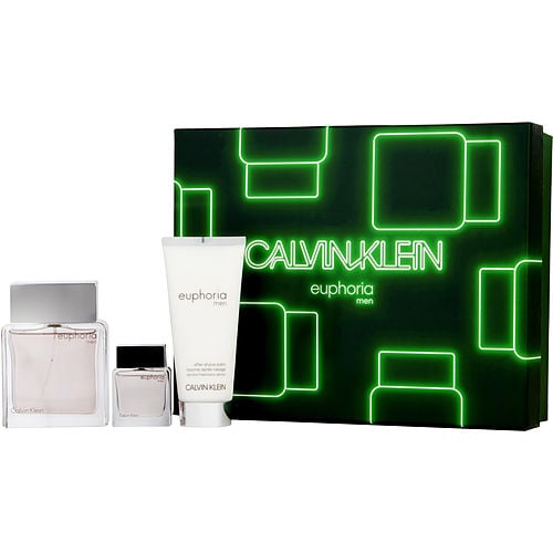 Calvin Kleineuphoria Menedt Spray 3.4 Oz & Aftershave Balm 3.4 Oz & Edt Spray 0.5 Oz