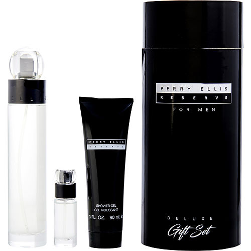 Perry Ellisperry Ellis Reserveedt Spray 3.4 Oz & Shower Gel 3 Oz & Edt Spray 0.25 Oz Mini