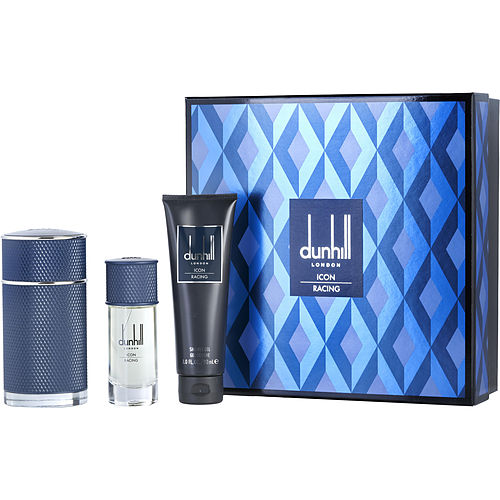 Alfred Dunhilldunhill Icon Racing Blueeau De Parfum Spray 3.4 Oz & Eau De Parfum Spray 1 Oz & Shower Gel 3 Oz