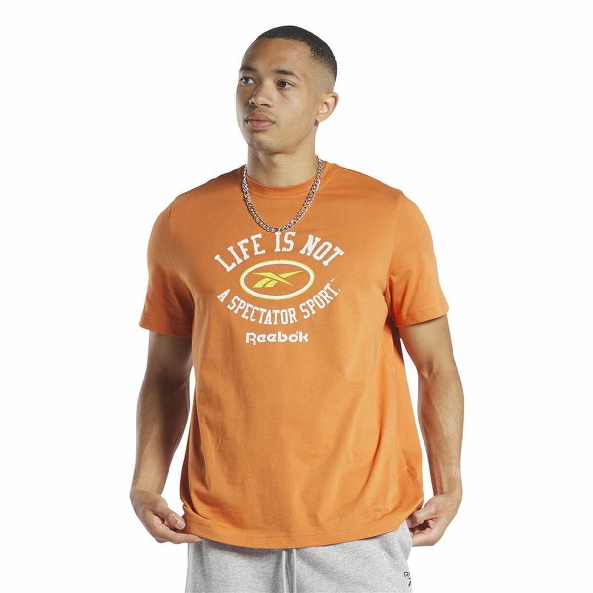 Men’s Short Sleeve T-Shirt Reebok Graphic Series Orange