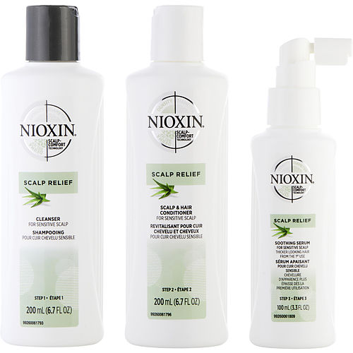 Nioxin Nioxin Scalp Relief 3 Piece Set (Cleanser 6.7Oz, Conditioner 6.7Oz, Serum 3.3Oz)