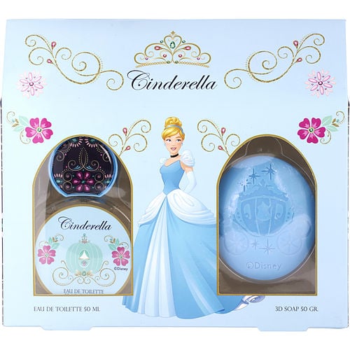 Disney Cinderella Edt Spray 1.7 Oz & 3D Soap 1.7 Oz
