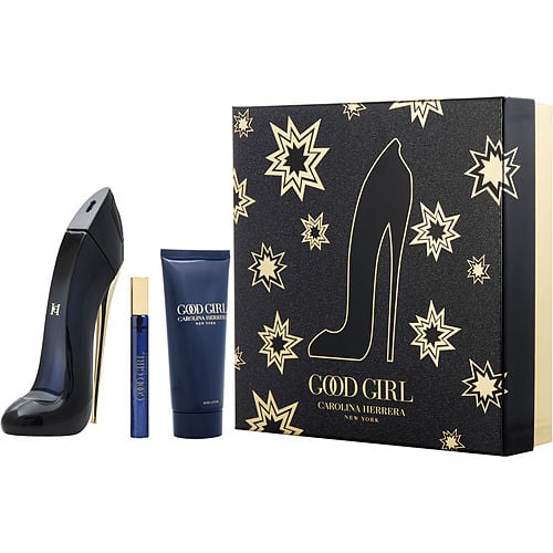 Carolina Herrera Ch Good Girl Eau De Parfum Spray 2.7 Oz & Body Lotion 3.4 Oz & Eau De Parfum Spray 0.33 Oz Mini For Women