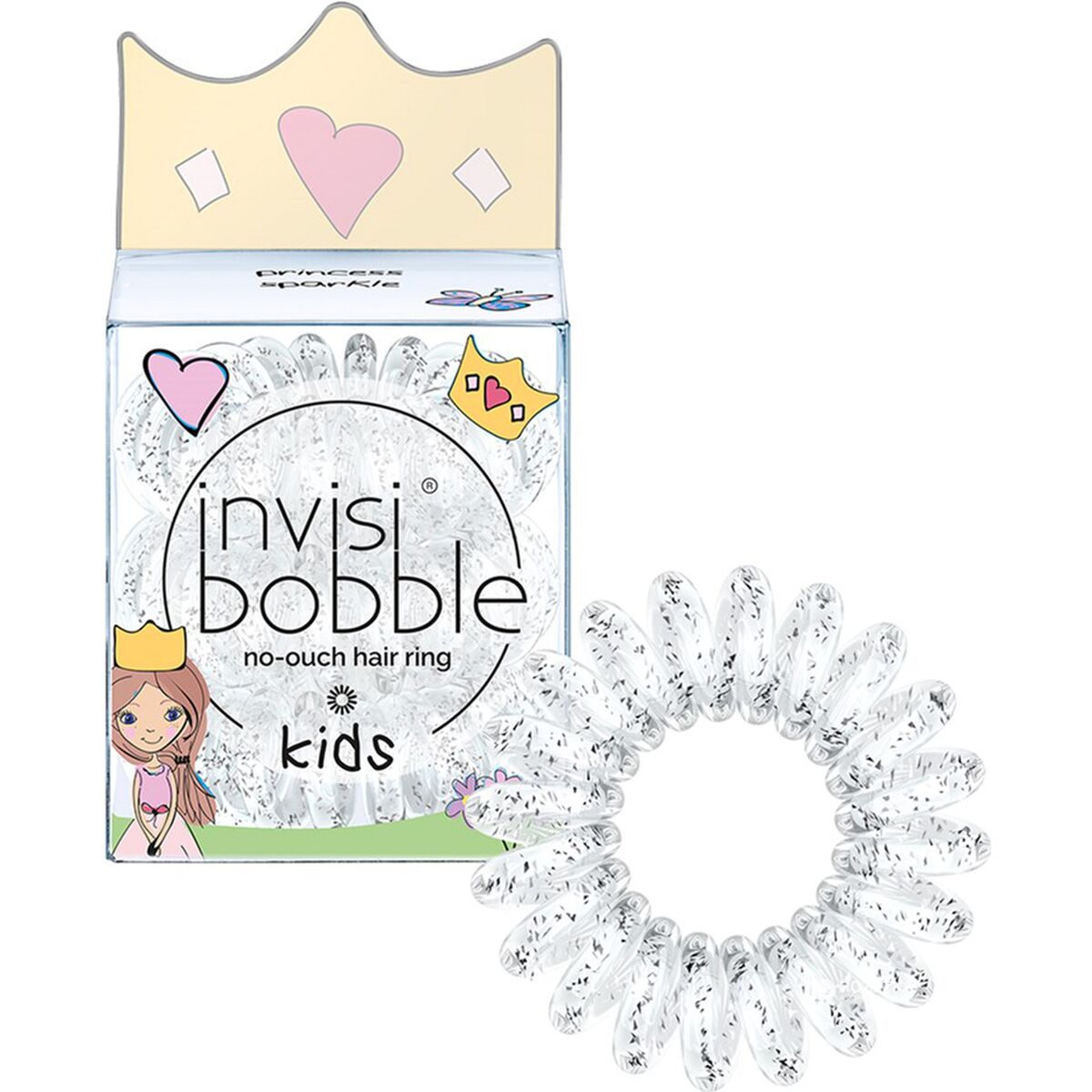 Hair ties Kids Invisibobble IB-KI-PC10001 (3 uds) White Black Transparent