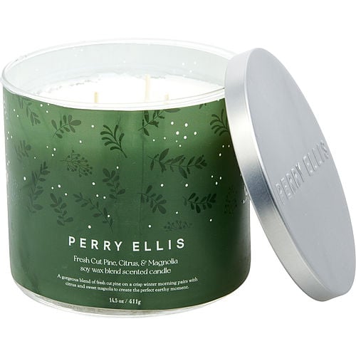 Perry Ellis Perry Ellis Fresh Cut Pine, Citrus & Magnolia Candle 14.5 Oz