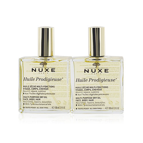 Nuxe Nuxe Travel With Nuxe Huile Prodigieuse Multi Usage Dry Oil Duo Set: 2X Dry Oil 100Ml  --2X 100Ml/3.3Oz