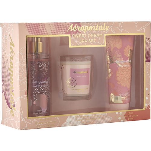 Aeropostale Aeropostale Sweet Dream Body Mist 3.4 Oz & Body Lotion 3 Oz & Candle For Women