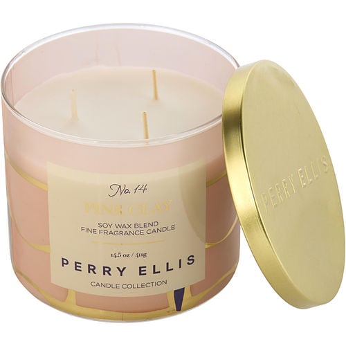 Perry Ellisperry Ellis Pink Clayscented Candle 14.5 Oz