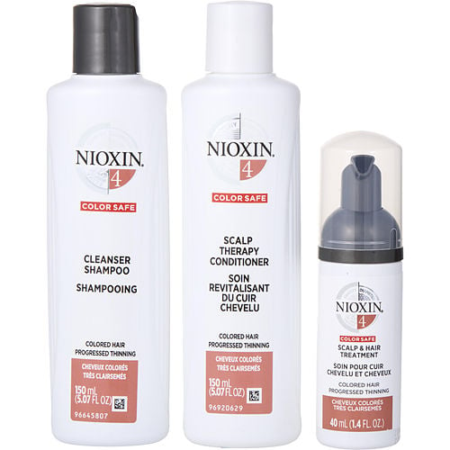 Nioxin Nioxin Set-3 Piece Full Kit System 4 With Cleanser Shampoo 5 Oz & Scalp Therapy Conditioner 5 Oz & Scalp Treatment 1.7 Oz