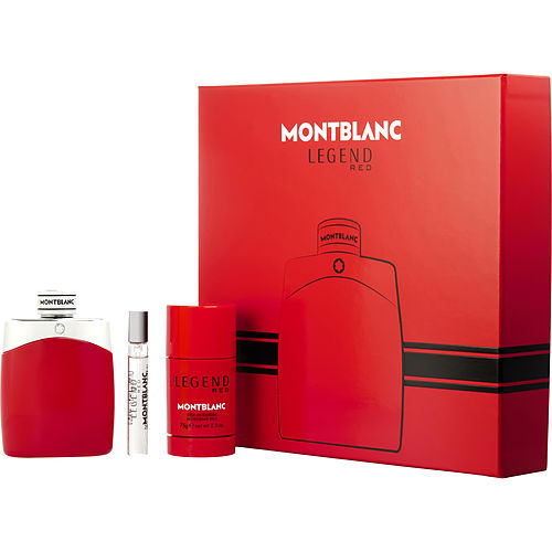 Mont Blancmont Blanc Legend Redeau De Parfum Spray 3.3 Oz & Deodorant Stick 2.5 Oz & Eau De Parfum Spray 0.25 Oz